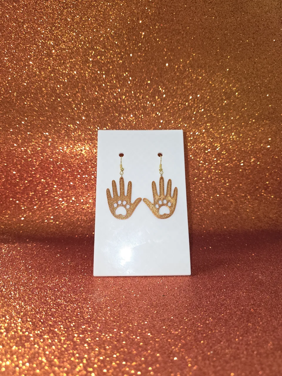 Soulmate paw earrings view 2