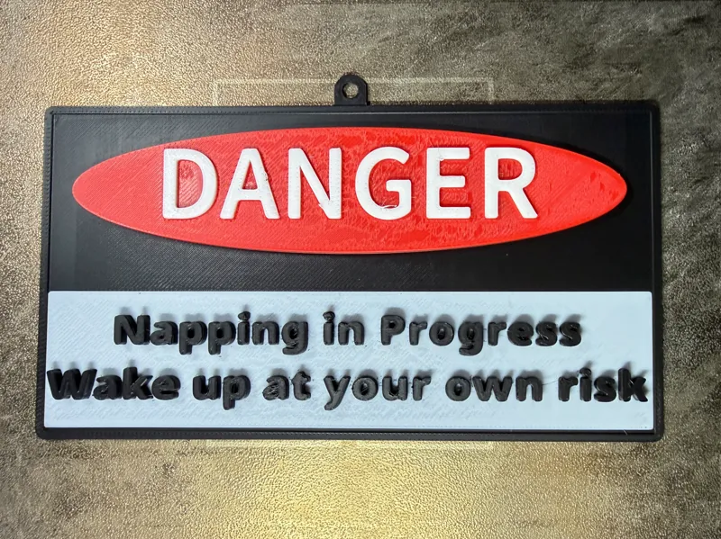 Danger Napping Sign