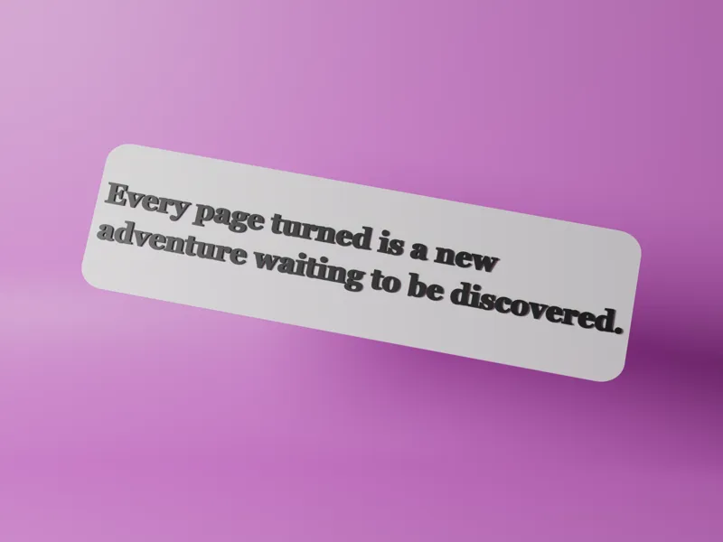 Bookmark with quote (No AMS needed!)