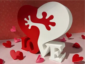 Two Hearts, One Print