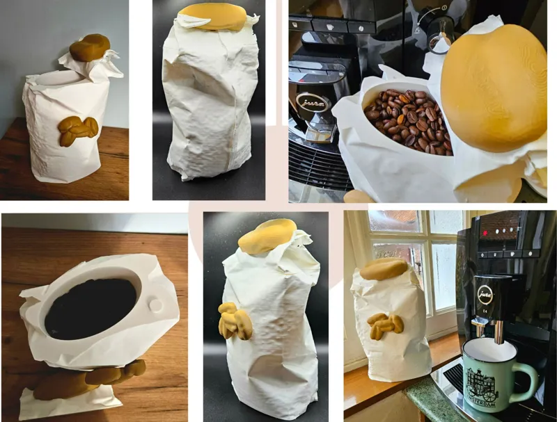 Boîte pour le Café aspect Sac pour grains de café