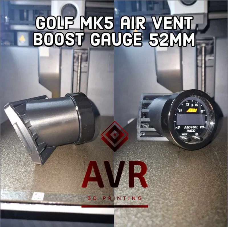 VW Golf mk5 vent boost  gauge 52 mm