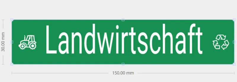 Schild Landwirtschaft