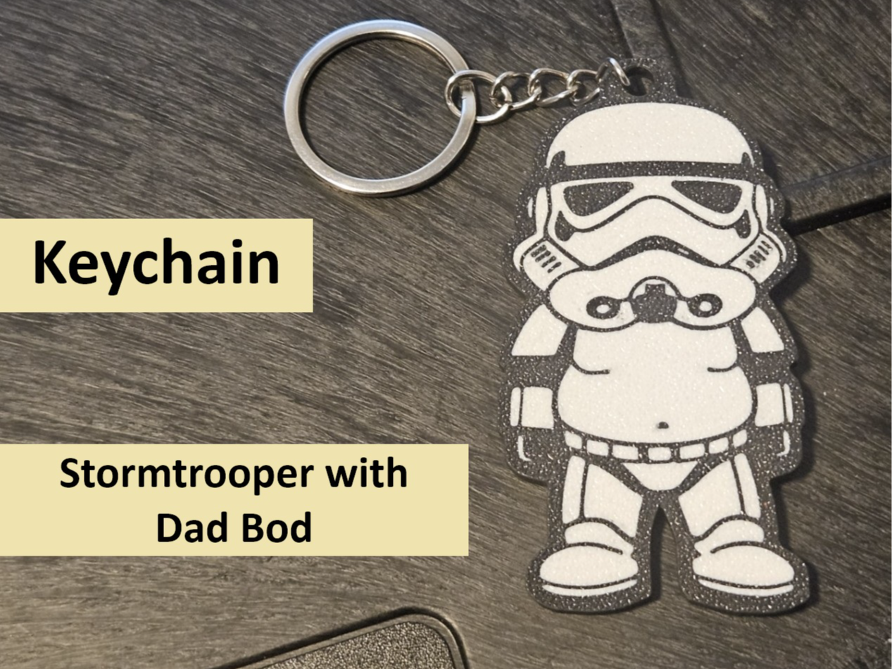 Stormtrooper Dad-Bod Keychain