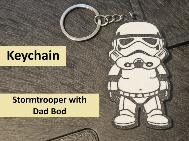 Stormtrooper Dad-Bod Keychain