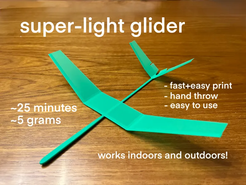 superlight hand-throw glider