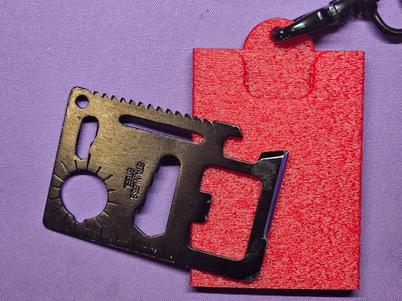 Card multitool lanyard case