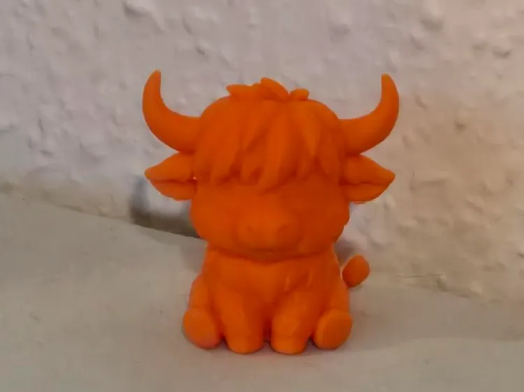little Chibi baby highland cow figure