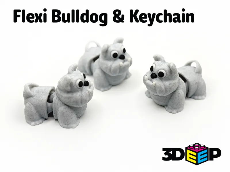 Flexi Bulldog & Keychain - No Supports