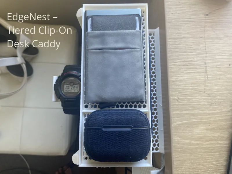 EdgeNest – Tiered Clip-On Desk Caddy