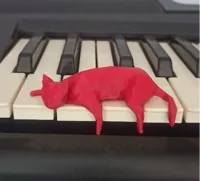 Chat endormi low poly — photo 1