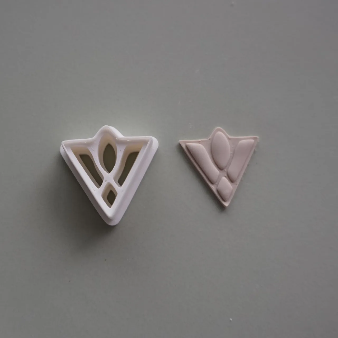Triangle Polymer Clay Cutter Earrings Necklaces view 2