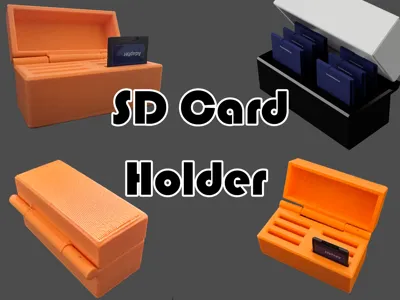 SD Card Holder Print in place