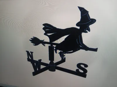 winnie the witch way wind vane