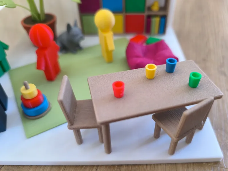 Miniature Table and Chair Set