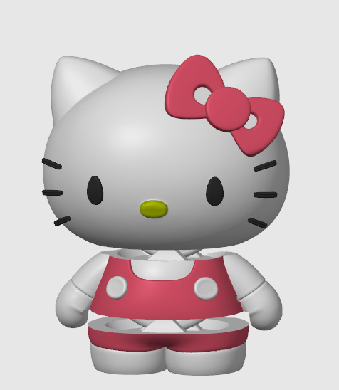 Miniatura 3 do modelo 3D hello kitty flexi keychain