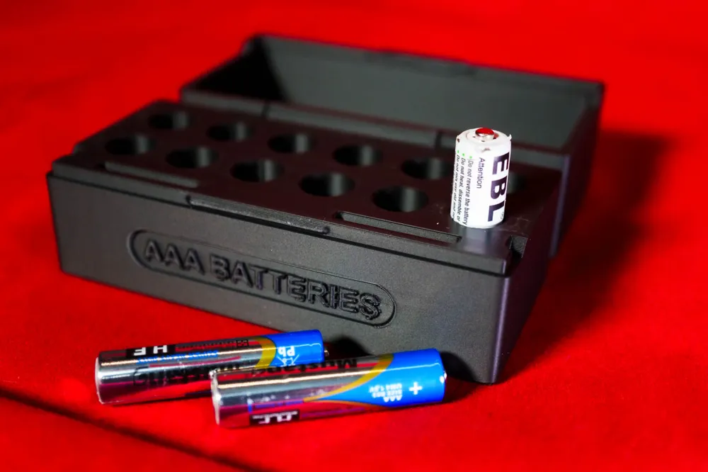 AAA Battery Holder & SD Card Storage Box by 7CUTS - MakerWorld