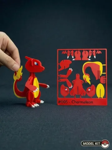 Figura decorativa: Pokemon #005 - Charmeleon kit card — vista de referencia 2