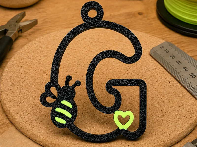 Portachiavi Lettera G Ape | STL MakerWorld 