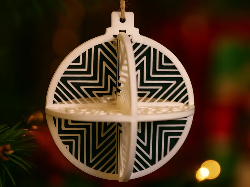 Geometric Christmas Bauble ornament 