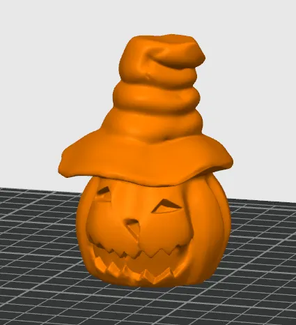 Crooked Pumpkin with Witch Hat - Free 3D Print Model - MakerWorld