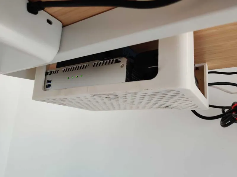 Under-Desk Mounting Basket for Mini PC