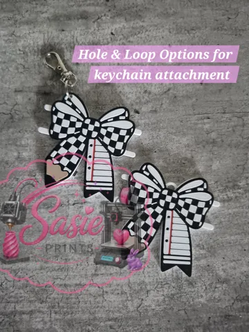 Accesorio para sujetar ligas de cabello: Pencil Bow Hair Tie Holder Keychain — vista de referencia 4