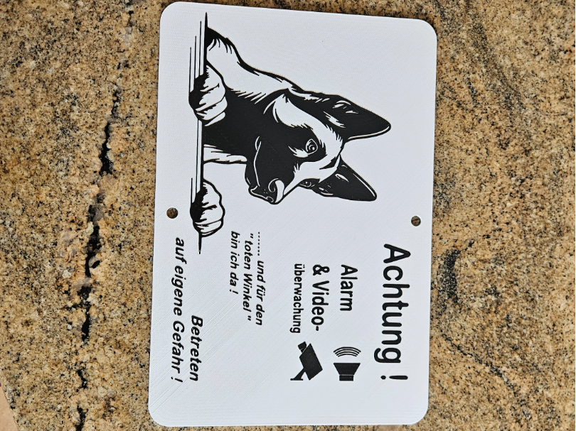 Warning Sign–Dog & Video Surveillance (AMS/no AMS)