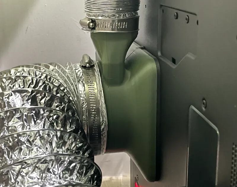 P1S封箱外排方案！后部100-50mm双出风接口，带限位装置