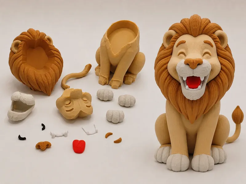 Happy Lion – Multi-Part Decorative Figure