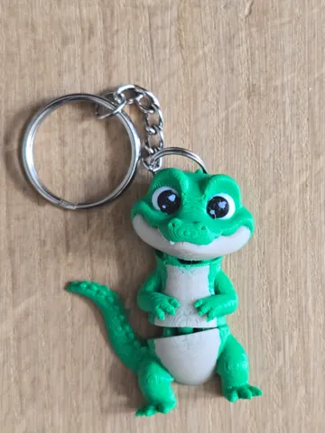 Llavero: Cute Baby Crocodile | Aligator flexi keychain — vista de referencia 2