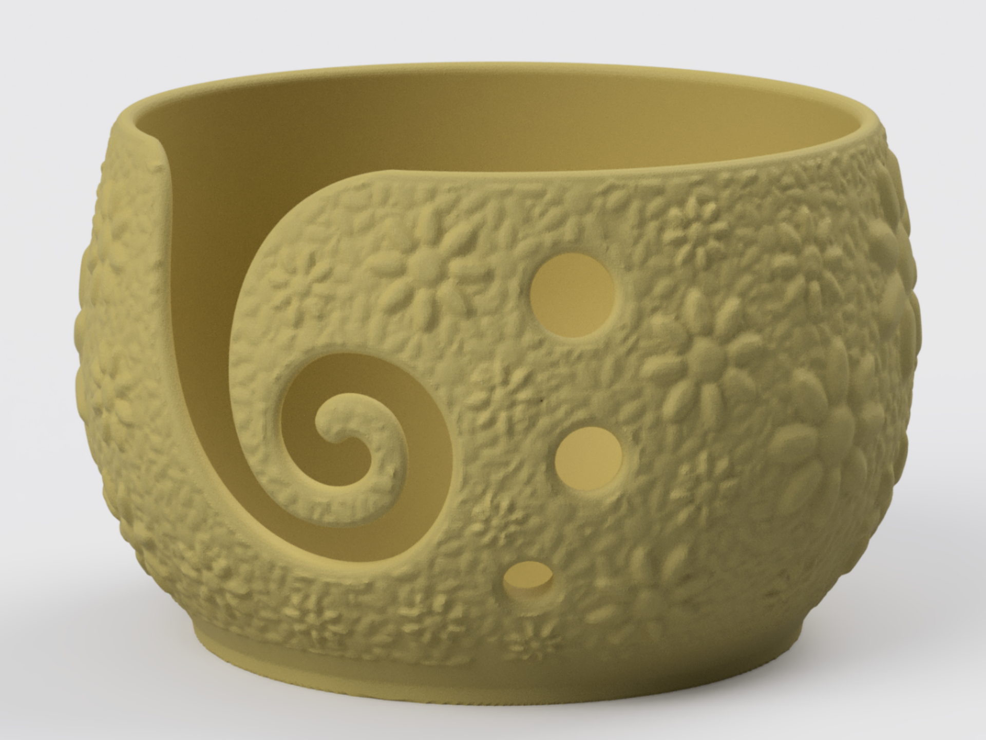 Yarn Bowl | Flowers Pattern