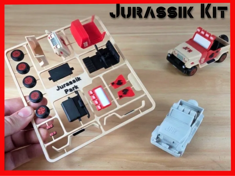 Jurassik Park Jeep - Kit Card