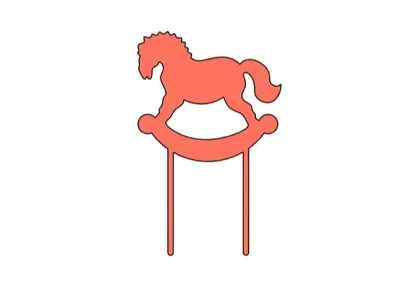 Rocking horse topper