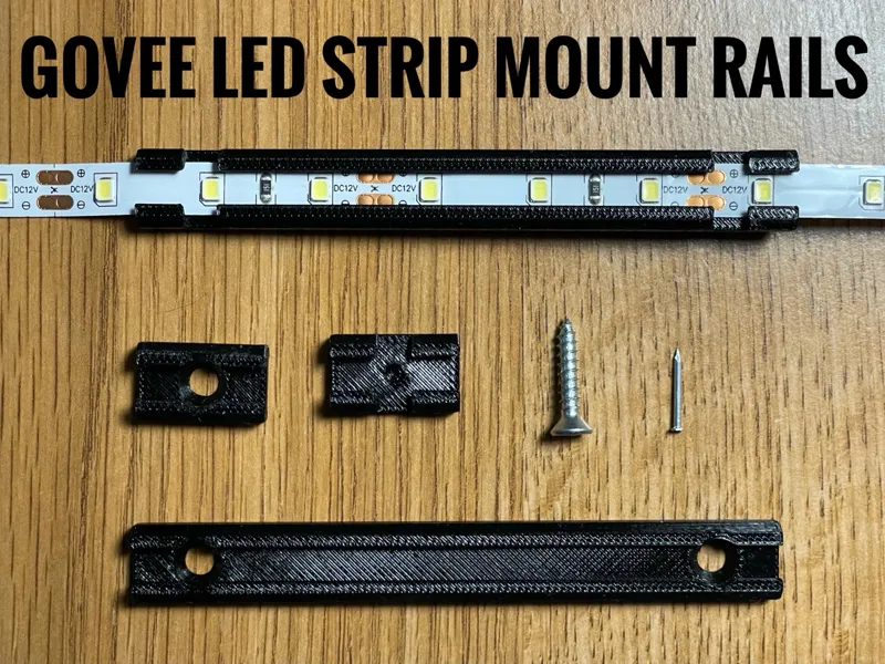 LED Light Strip Mount Rails (for Govee)
