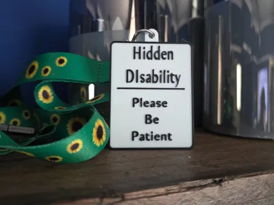 hidden disability awareness lanyard/ bag charm