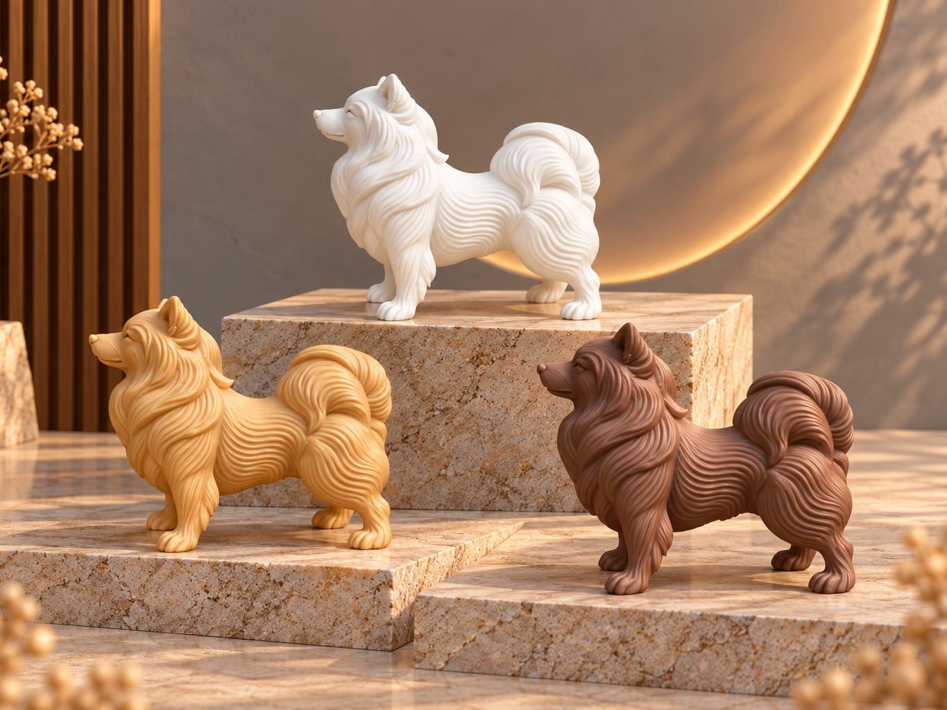 Japandi Pomeranian Sculpture 3D model by Styllusak