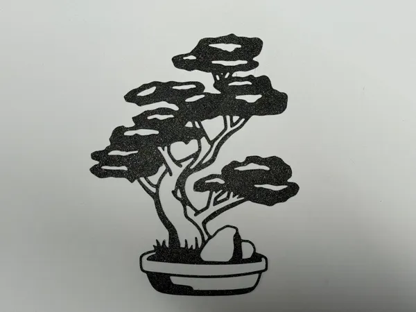 Silhouette murale bonsaï