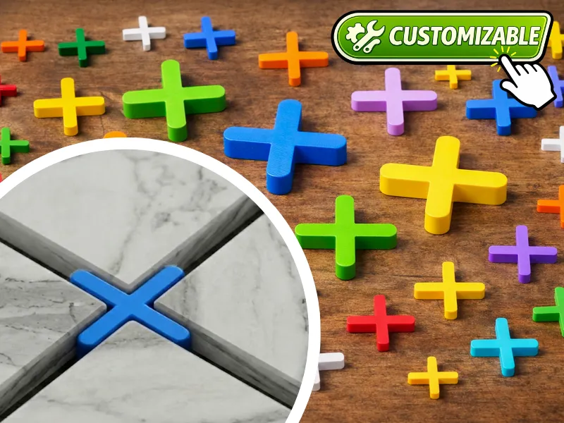 Grout cross spacers for tiles Parametric generator