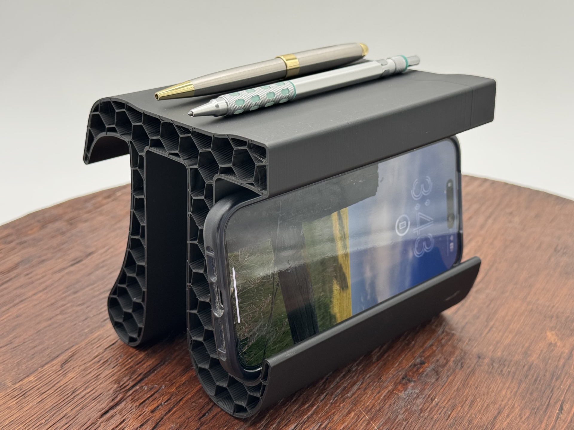 Pi Symbol Desk or Sidetable Organizer