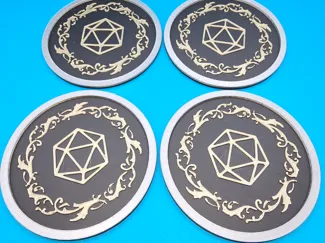 D20 Decoritive Coasters (Set of 4)