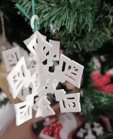 Flocon de neige décoratif à suspendre