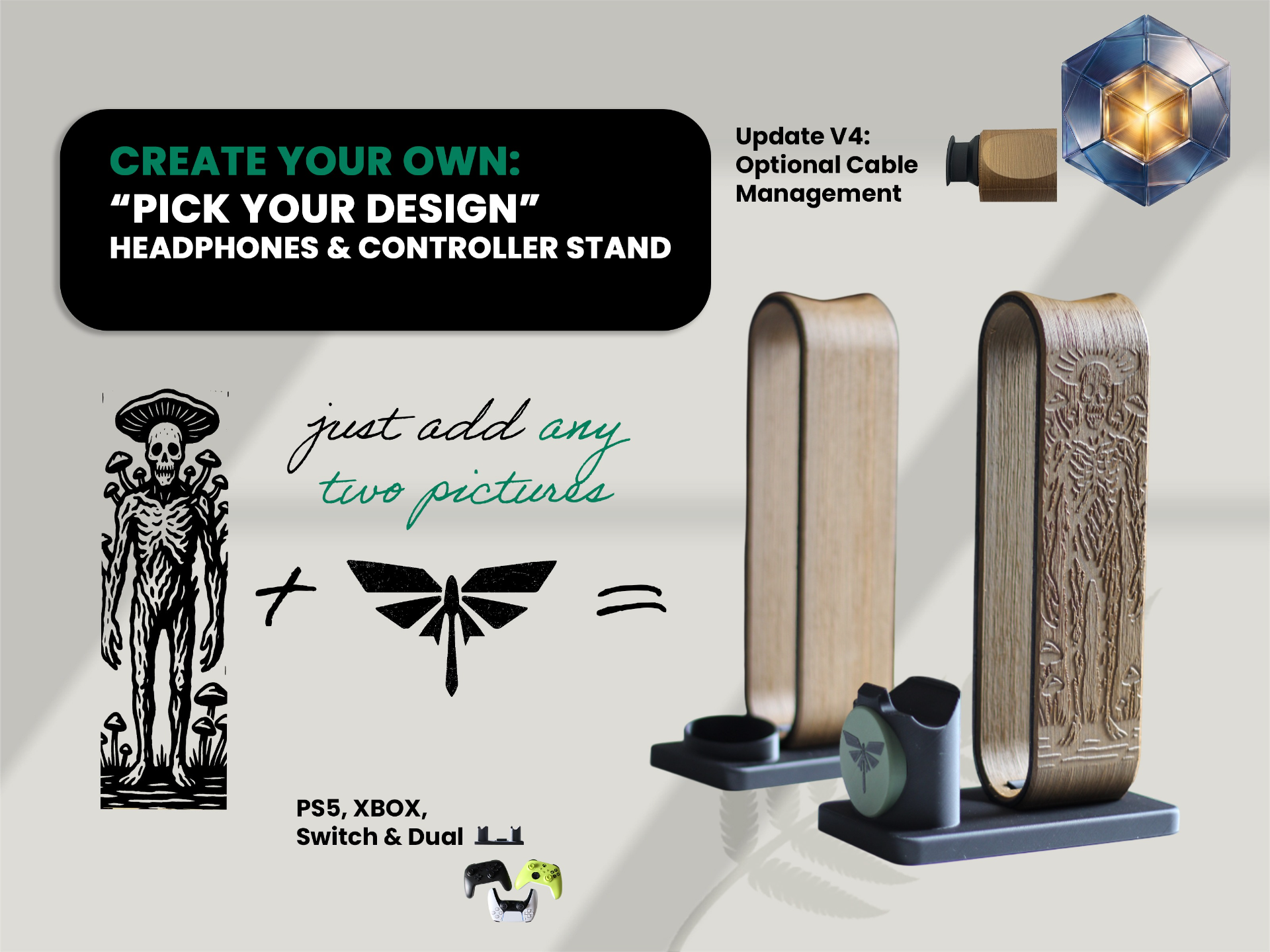 Create your own: Themed Headset Controller Stand 