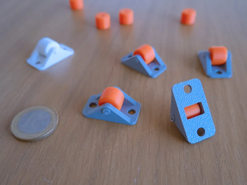 Mini Linear Cart Wheels / Casters - No hardware