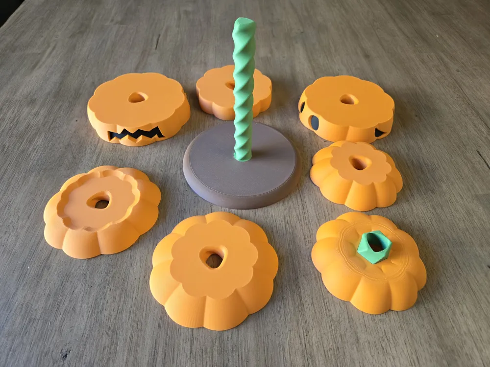 Stackable Pumpkins Toy Spinning stackable pumpkin toy - Free 3D Print Model - MakerWorld