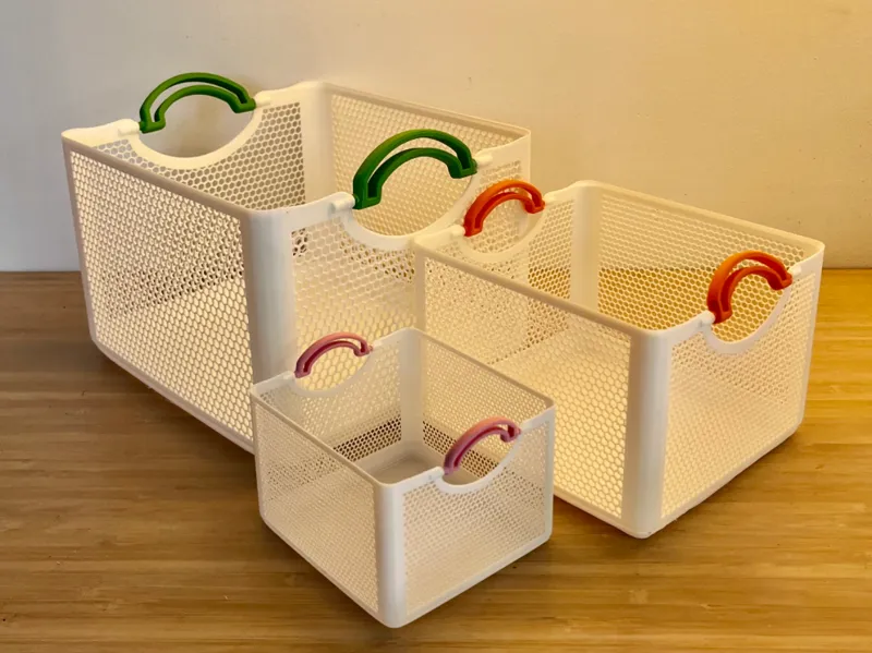 Stackable Hex Storage Baskets - Lightweight