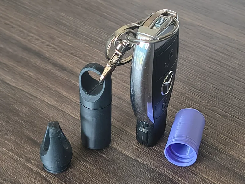 Compact Pill Holder Keychain