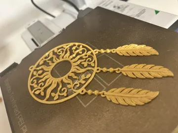 Modelo para impresión 3D: Golden Sun Sonne – Traumfänger Wand- & Fensterdeko — vista de referencia 3