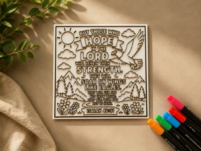Isaiah 40:31 Coloring Page