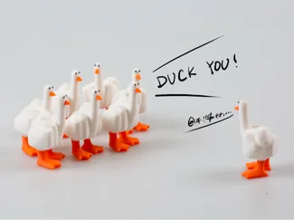 Creative and Fun Desk Decoration “ DUCK U”